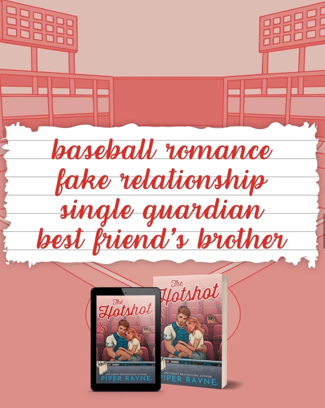 The Hotshot by Piper Rayne, a baseball romance