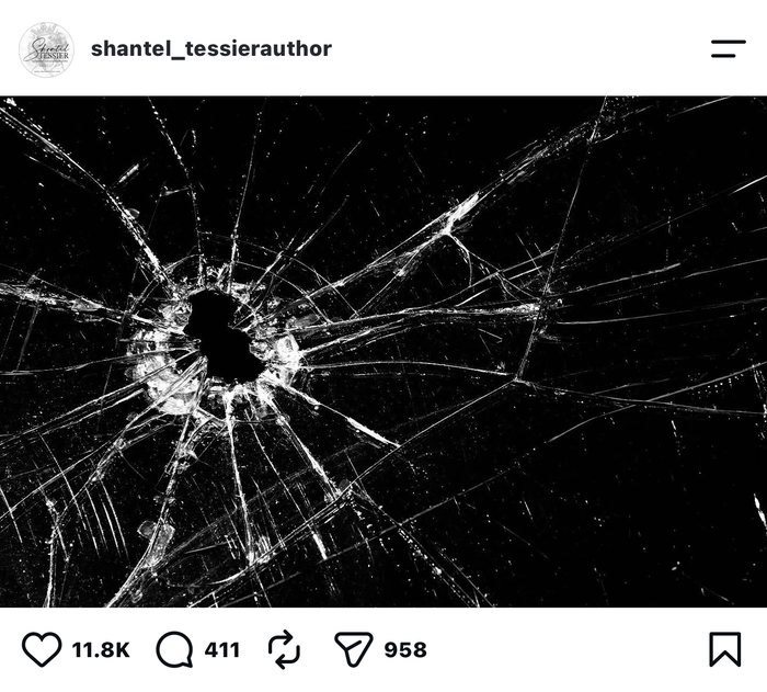 Shattered glass teaser graphic with a single line of dialogue from Chaotic
