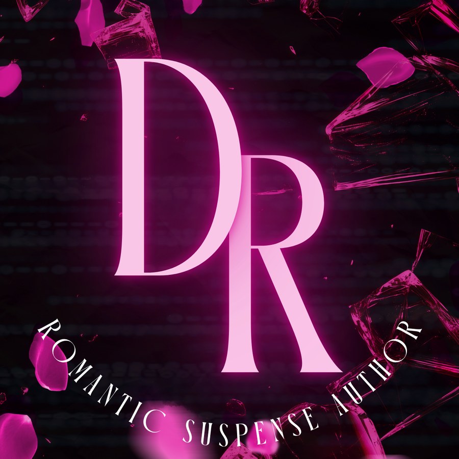 Dahlia Rowe author logo, romantic suspense brand identity