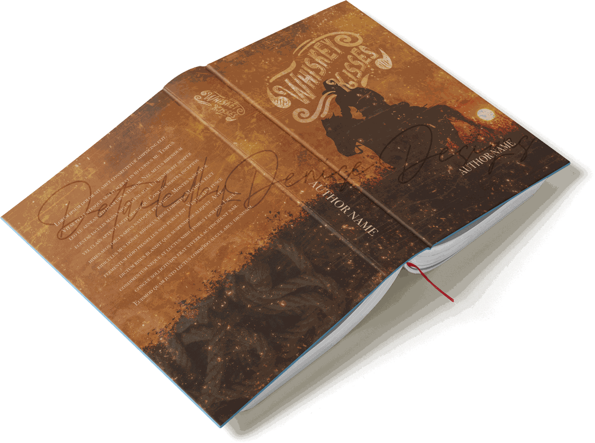 Whiskey Kisses cowboy romance cover design