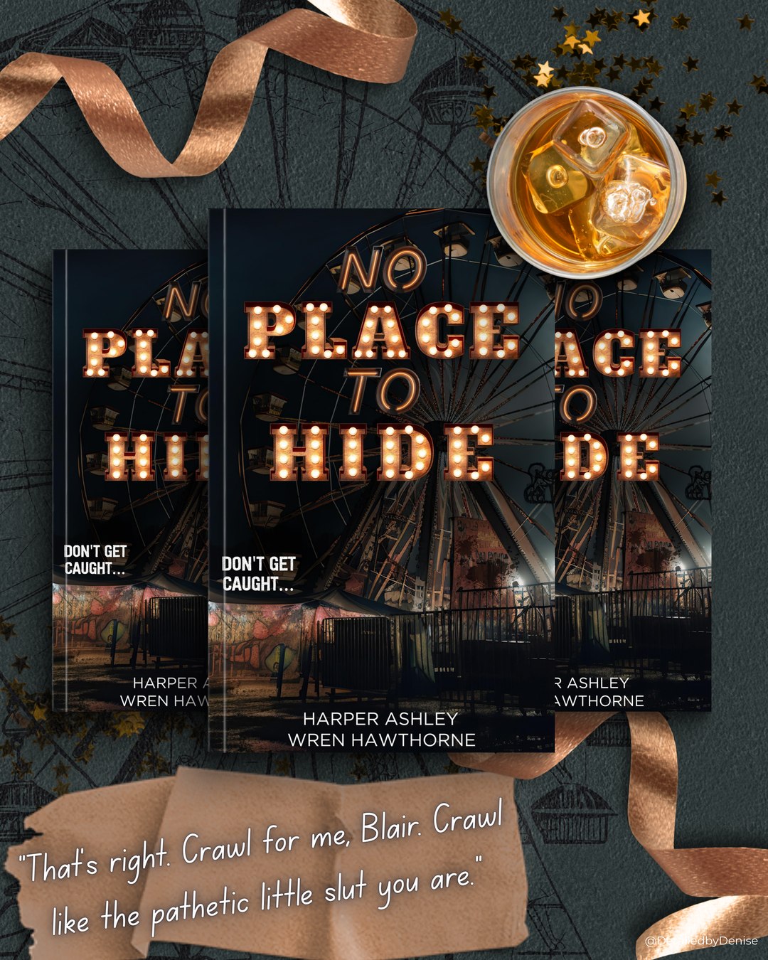 No Place to Hide quote graphic for Harper Ashley and Wren Hawthorne