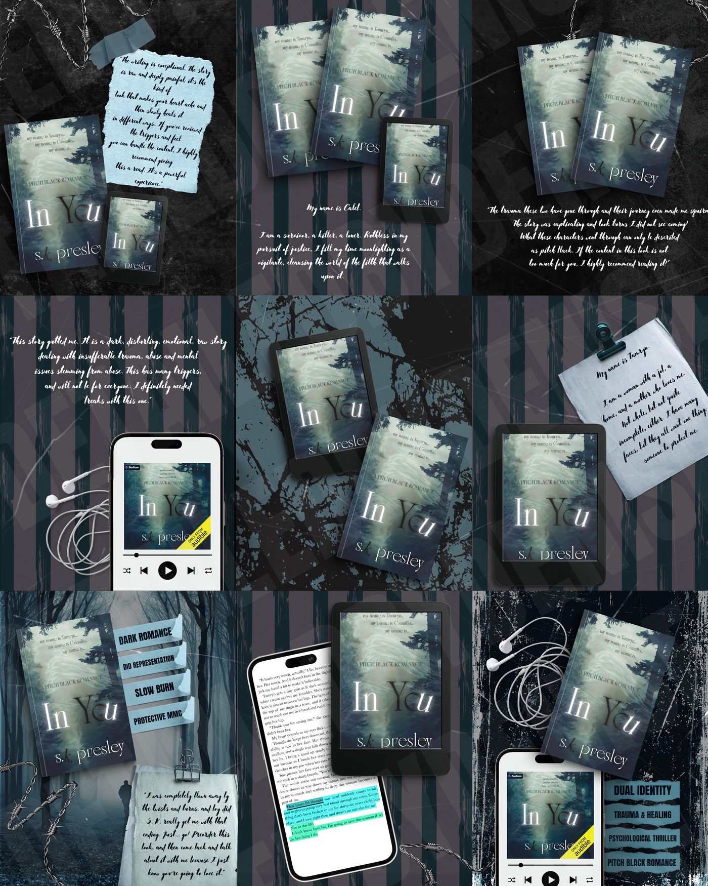 In You nine-card Instagram grid for S.K. Presley