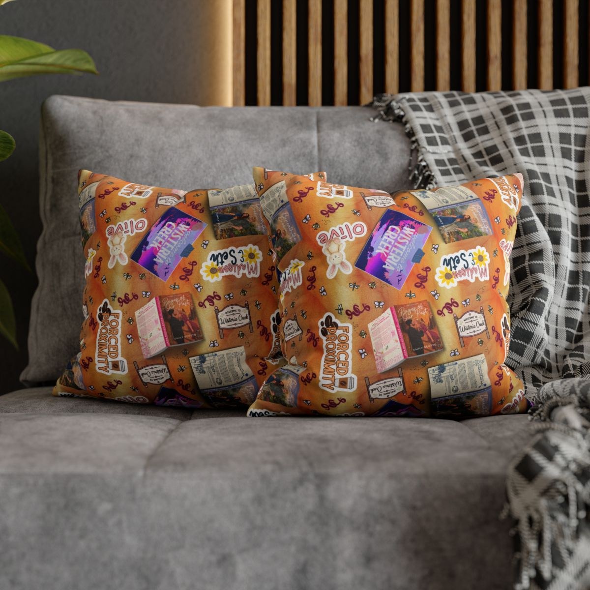 Wisteria Creek custom pattern pillow cases for Emily Scotto